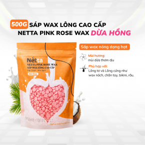 500G Sáp Wax Lông Cao Cấp NETTA PINK ROSE WAX - Dừa Hồng