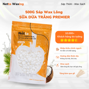 500G Sáp Wax Lông Dừa Trắng Premier Netta Waxing - Wax Sạch Mọi Loại Lông
