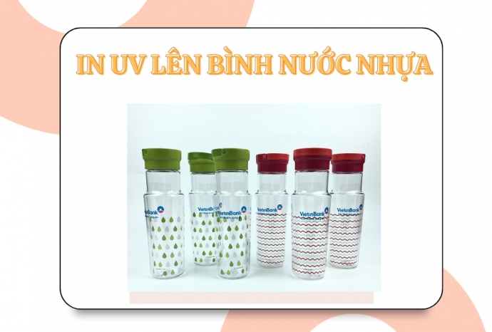 In uv logo lên nhựa, bình nước