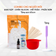 Combo 100g Sáp wax lông, chén silicon, mỡ trăn 10ml, phấn rơm 50g (tặng que silicon) 0